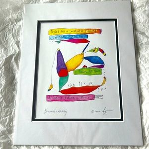 Story People “Successful Holiday” Print. NWT